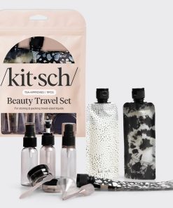 Black & Ivory Travel Bottles for Toiletries 11pc Set