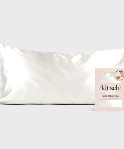 Satin Pillowcase in Ivory - King