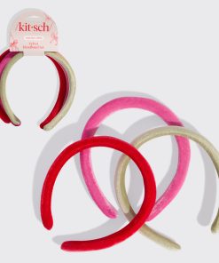 Red. Pink & Green Velvet Headbands