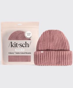 Glazey™ Satin-Lined Beanie in Blush