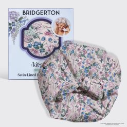 Bridgerton x Kitsch Satin-Lined Flexi Shower Cap in Wisteria
