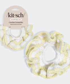 Butter Yellow Crochet Scrunchie