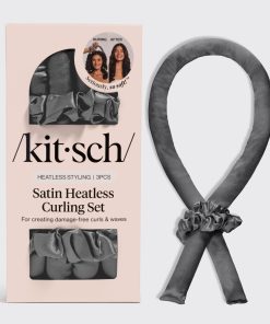 Charcoal Satin Heatless Curling Set