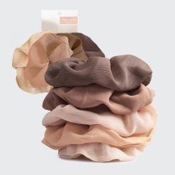 Crepe Scrunchies in Terracotta