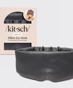 Charcoal Satin Pillow Eye Mask