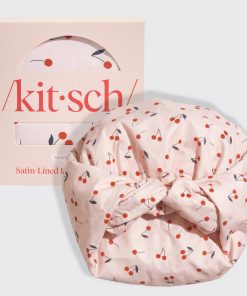 Cherry Print Satin Shower Cap